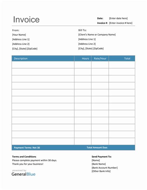 Excel Freelance Invoice Template